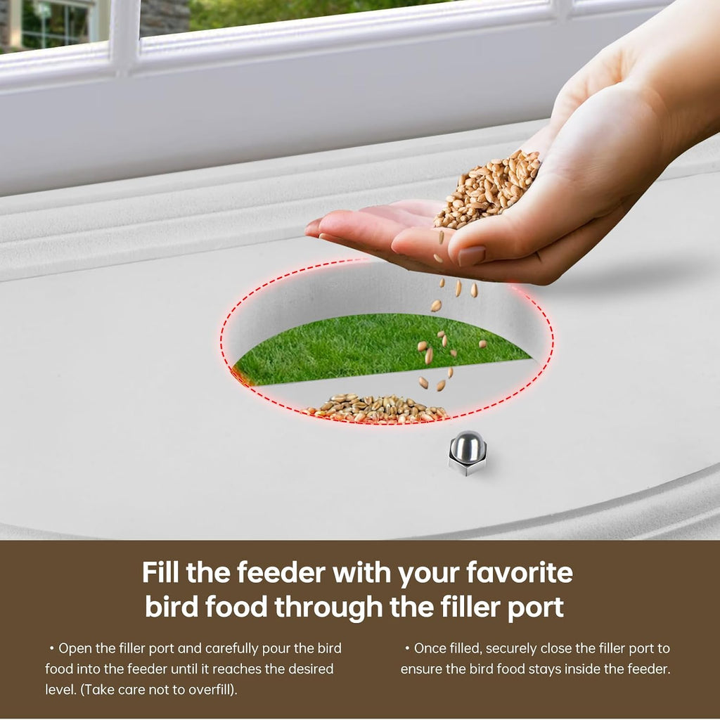 Window Bird Feeder, 180° Clear View Bird Feeder, Durable and Elegant in-Window Bird Feeder for Watching Birds
