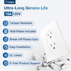 Amico 30 Pack 15 Amp Wall Outlets with Screwless Wall Plates