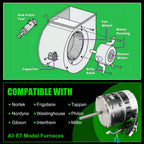 LEAPTREND ZWK702B5388701 Furnace Blower Motor 1/2HP, 208-230V, 50/60 Hz, 1050 RPM, 3.8-3.6A Compatible with Intertherm fit for E7 Model Furnaces Replace 622686 622639