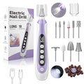 Nail Drill, Electric Nail File, 10-Speed Cordless Manicure Kit, Purple