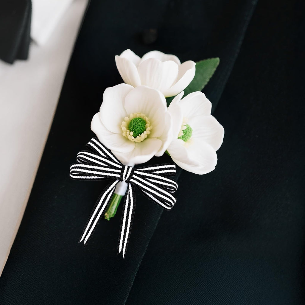 Black and White Striped Ribbon - 3/8 Inch x 55 Yards