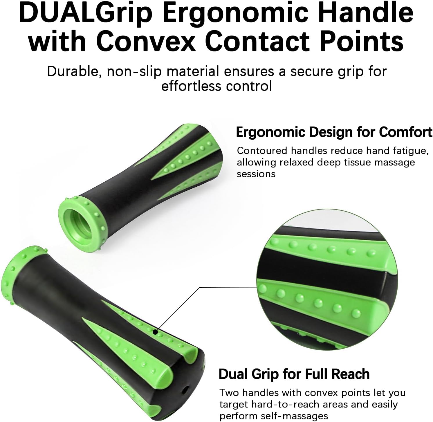 Muscle Roller Massage Roller Stick- Deep Tissue Fascia Blaster for Myofascial Pain Relief, Lymphatic Drainage & Body