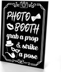 Photo Booth Sign with Stand Classic Retro Party Prop