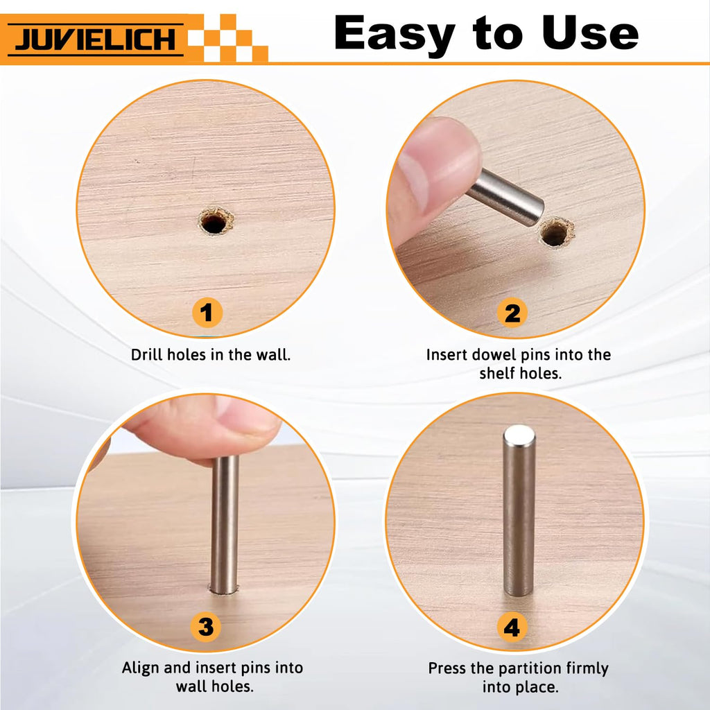 200Pcs Stainless Steel Dowel Pin Assortment Kit - M2 M3 M4 M5