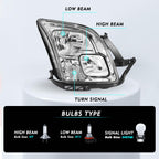 Headlights Assembly for 2006-2009 Ford Fusion Halogen Headlamp