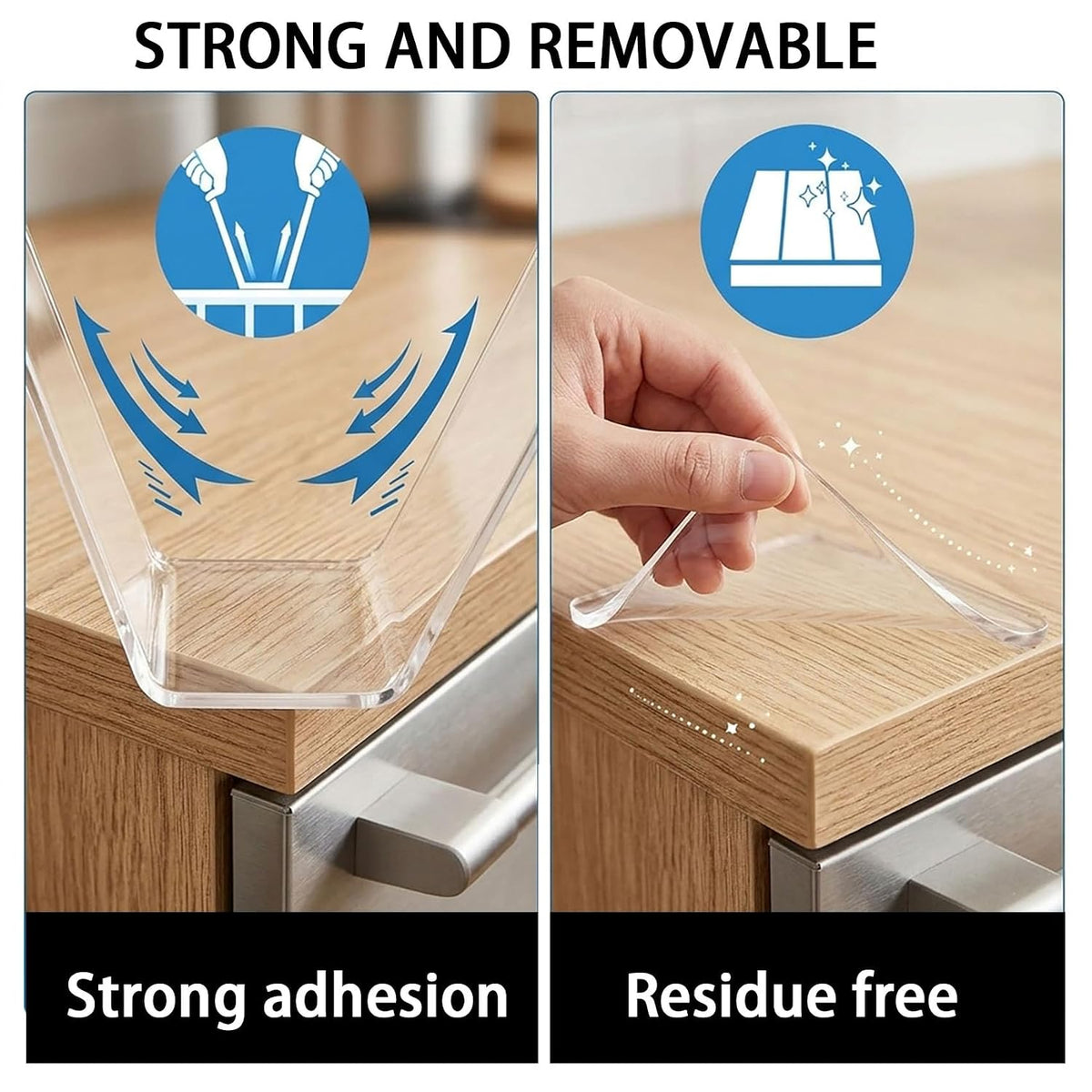 Double-Sided Mounting Tape, Transparent, 16 Feet, 2 Sheets