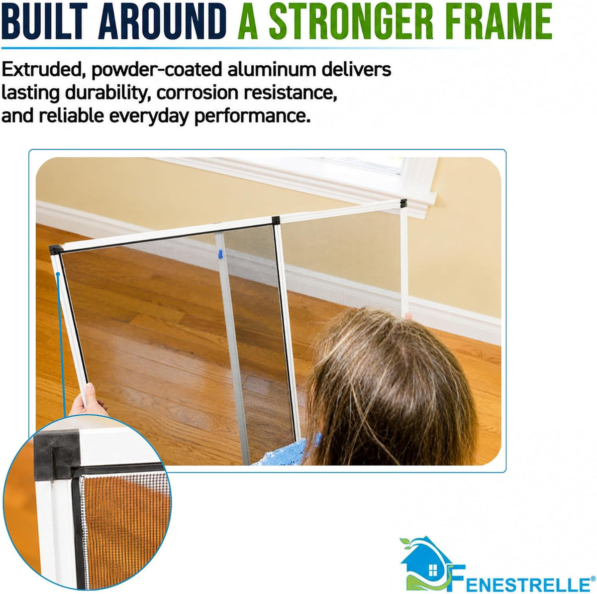 Expandable Window Screen, 10″ H × 19″–36″ W Horizontal, 2-Pack