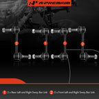 A-Premium Front and Rear Sway Bar Link Stabilizer Bar End Link Kit