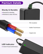 24V 4A 96W Power Supply, AC/DC LED Adapter, Class 2, UL-Listed