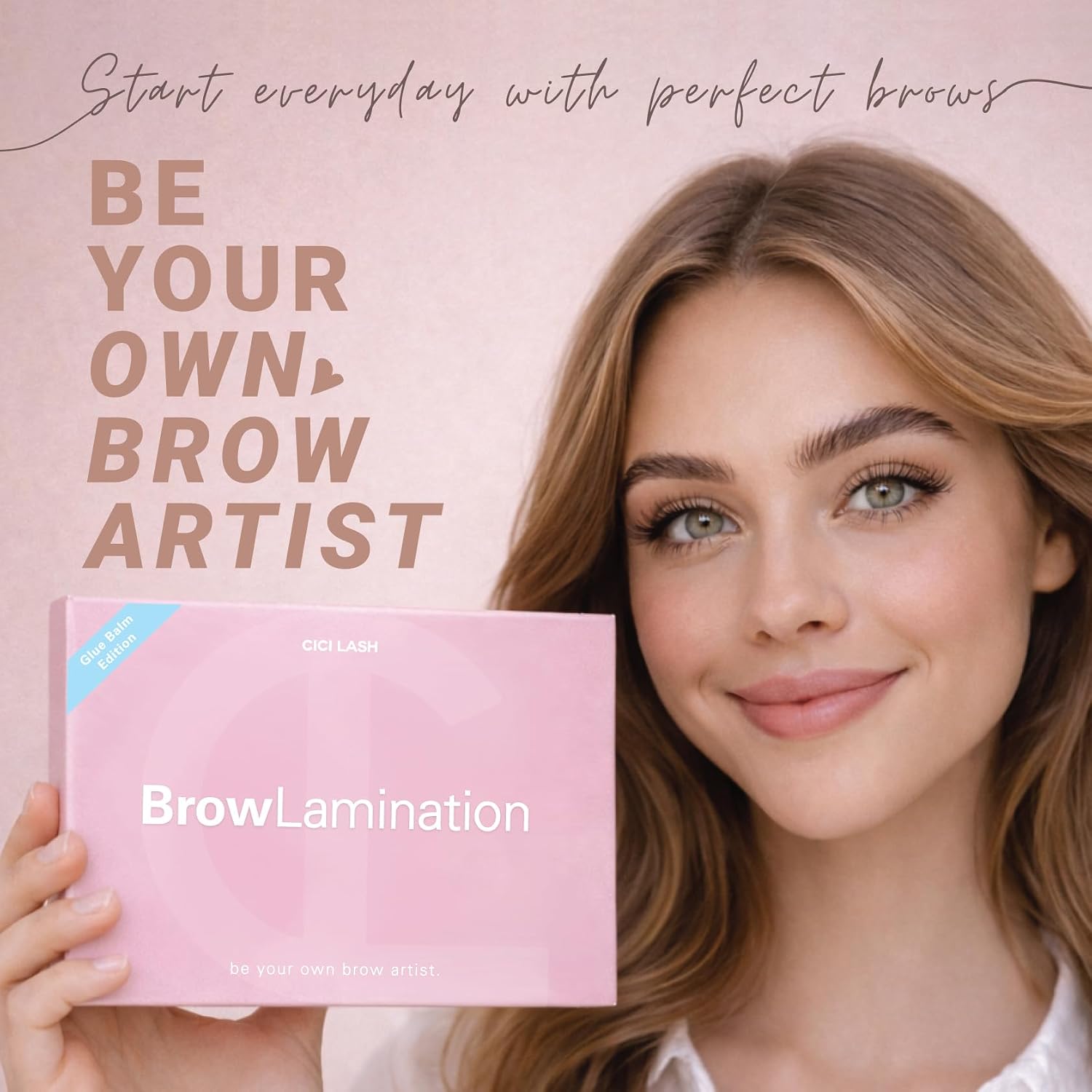 Brow Lamination Kit with Glue Balm | Professional Eyebrow Lamination Kit with Keratin Conditioning | DIY Eye Brow