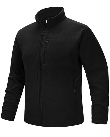 Men's Full Zip Fleece Jacket Lightweight Warm Soft Polar Jackets