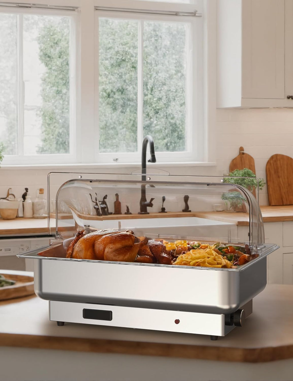 2 Pack Electric Chafing Dishes Buffet Set 9 QT Full Size