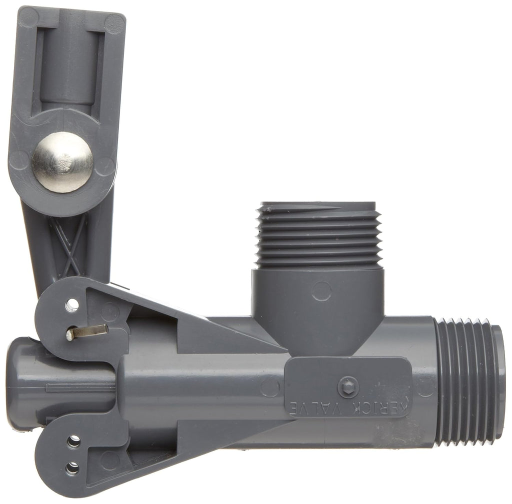 Kerick Valve PS100SS PVC Float Valve, Standard Mount, 60 gpm at 60 psi, 1" NPT Male