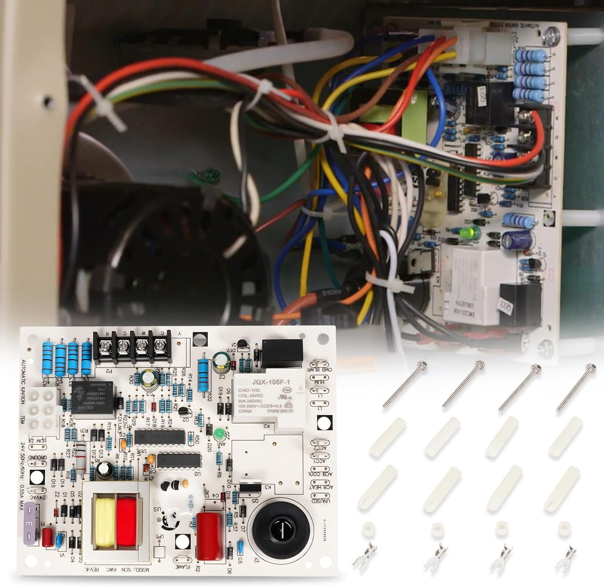 60105 Ignition Control Board PCB Fit for Mr. Heater, HeatStar, Enerco MHU & HSU Series, for Natural Gas & Propane Overhead Compact Garage & Workshop Forced Air Furnaces up to 125,000 BTU
