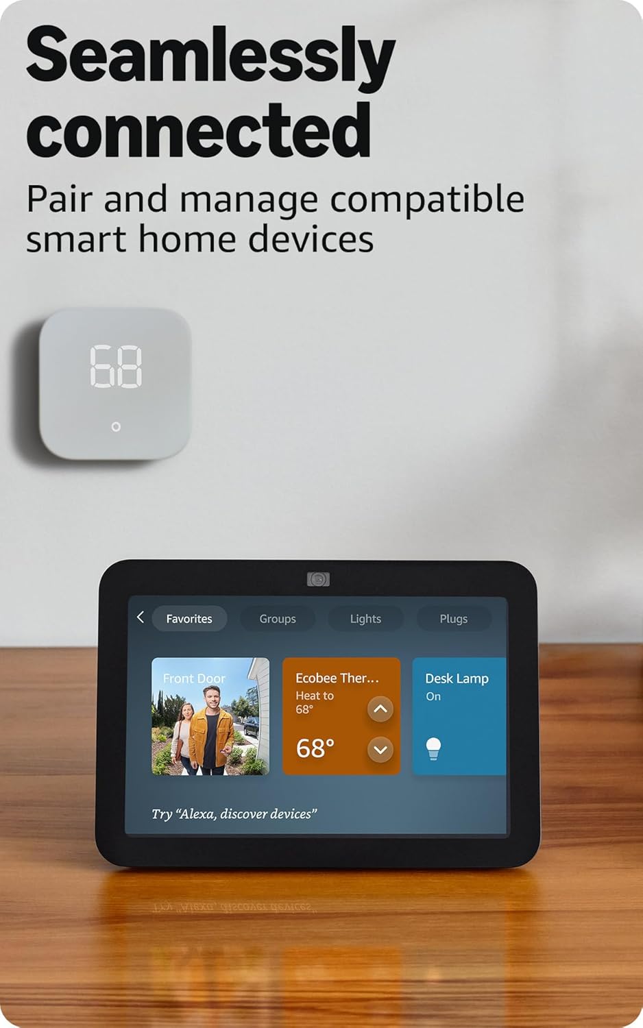 Like-New Amazon Echo Show 8, With Spatial Audio, Smart Home Hub, ideal for open living spaces, Designed for Alexa+