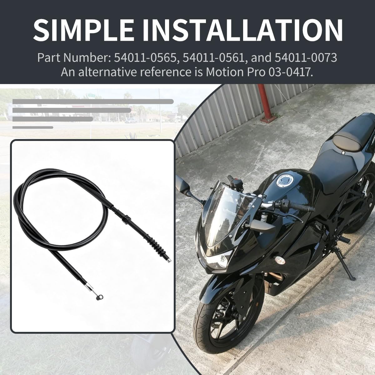 54011-0565 Clutch Cable for Kawasaki Ninja 250R EX250J 2008-2012
