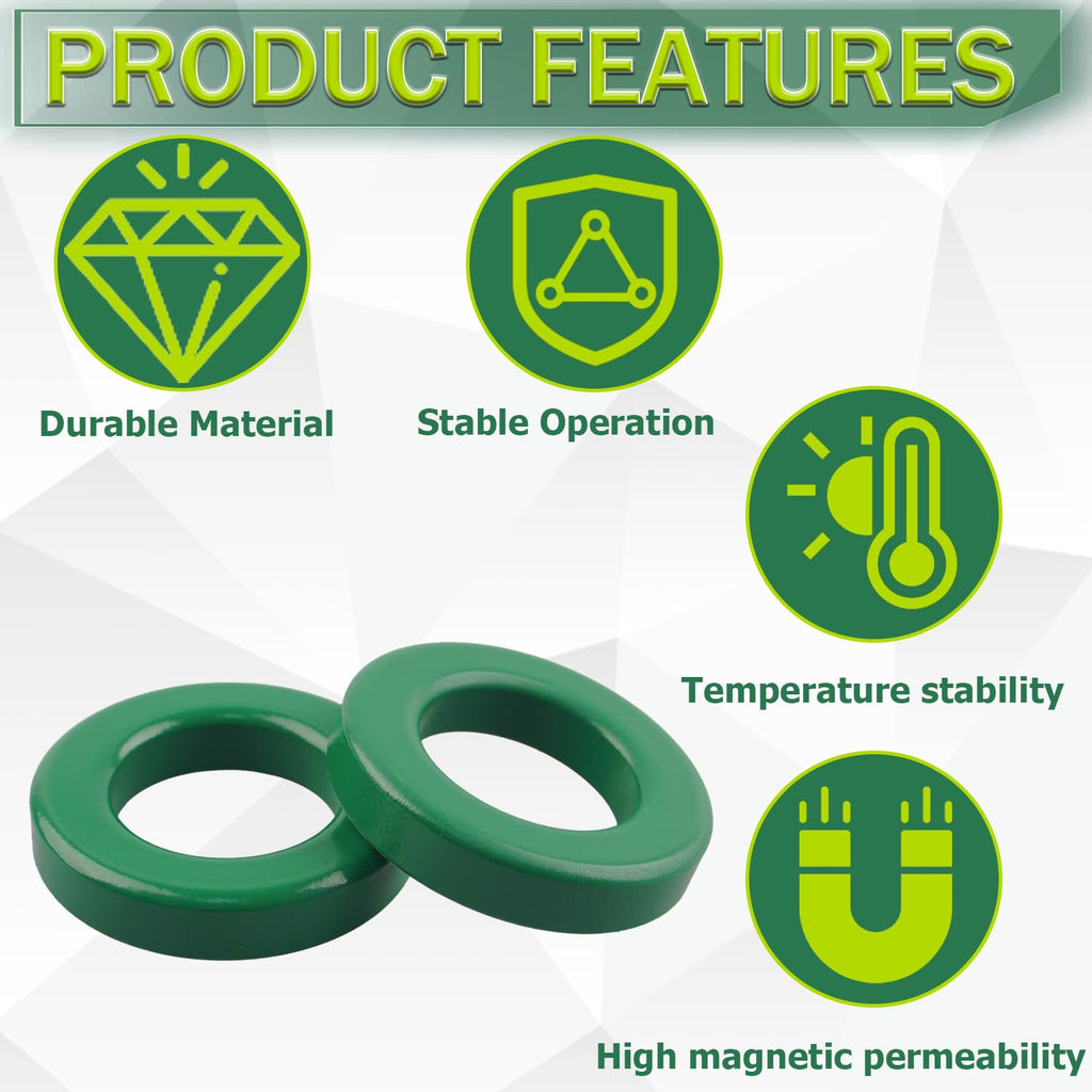 2 Pack Toroid Core FT240-43 Ferrite 2.4 inch
