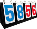 Scoreboard, 4 Digits Portable Score Keeper Counter Flipper for Football Basketball Tennis