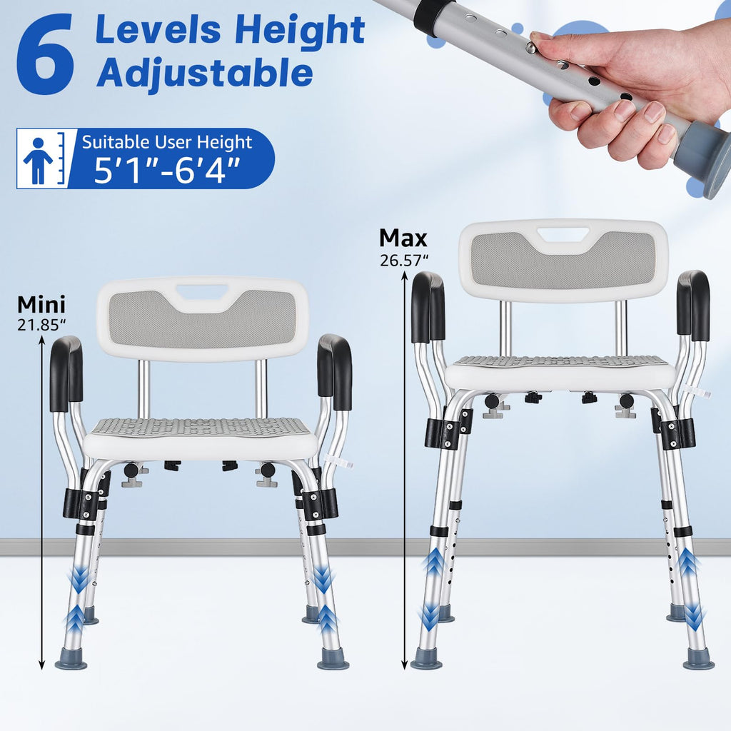 Shower Chair for Elderly and Disabled Inside Shower