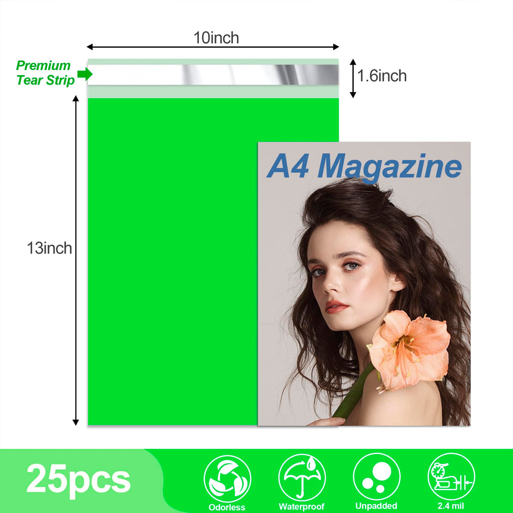Thank You Poly Mailers 10x13 Inch, 25 PCS, Green