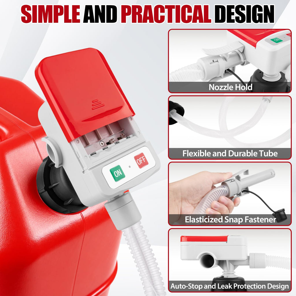 Aikyciu Automatic Fuel Transfer Pump with Auto-Stop Sensor 3.2 GPM