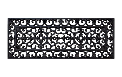 8-LB Heavy Duty Rubber Doormat 18"×48" - Won't Blow Away | Outside Front Door Mat, Mud Dirt Scraper, Non-Slip