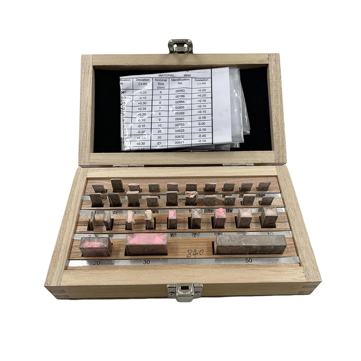 32Pcs Block Gauge Set, 0/1 Grade, High Speed Steel for Carpenter, Inspection and Measurement Wear-Resistant(32 pcs 0 Grade)