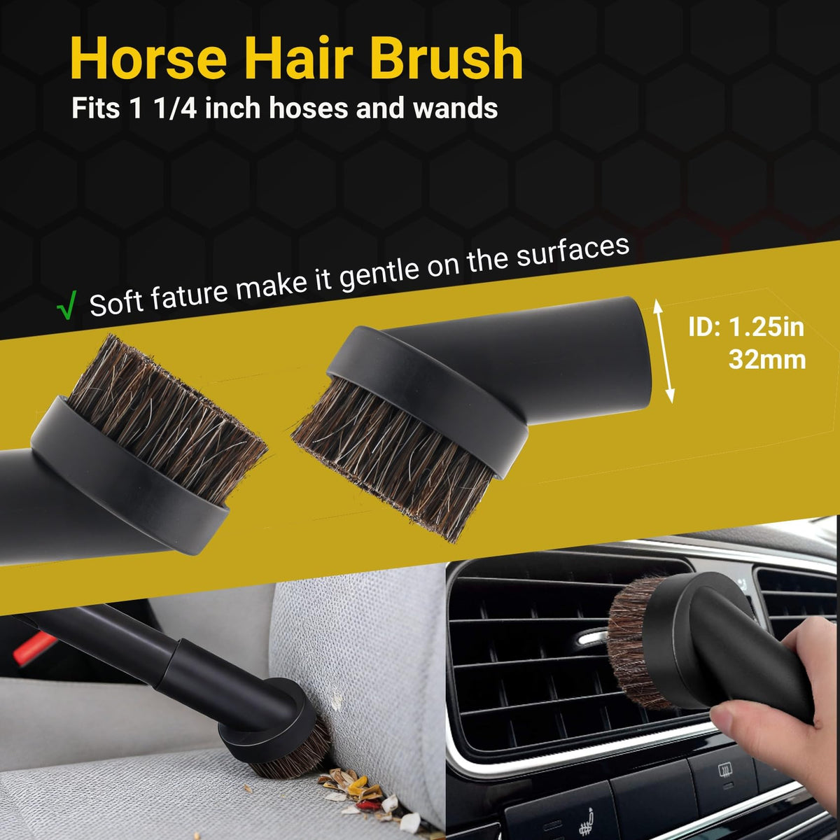 GIBTOOL 6 Pcs Vacuum Attachments Accessories Cleaning Kit
