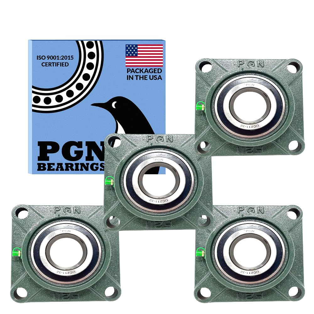 PGN UCF211-32 (4 Pack) Square Flange Bearing 2" Bore