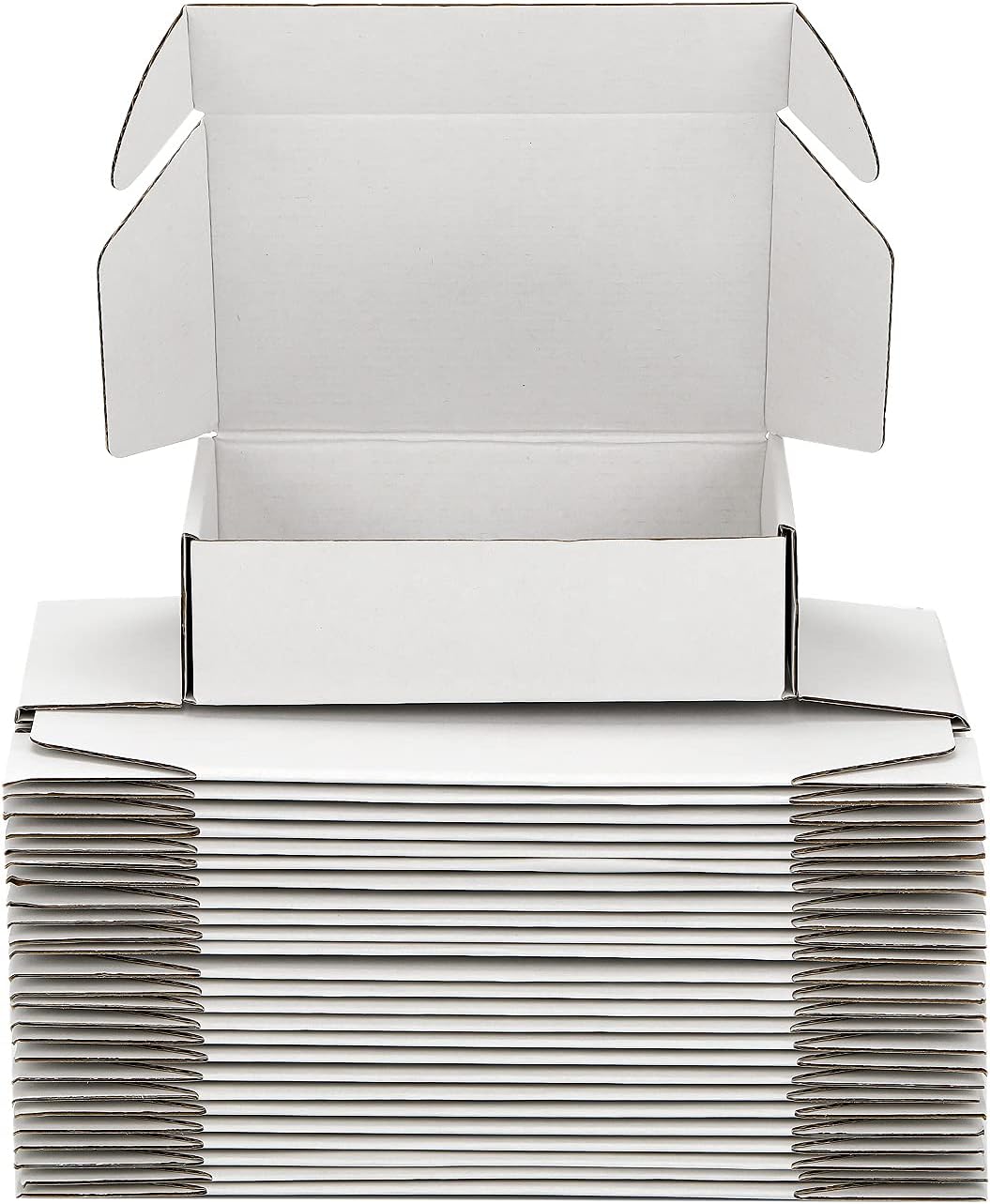 Small Shipping Boxes 9x6x3 Inch (25 Pack) - Sturdy White Corrugated Cardboard Boxes for Small Business, Ecommerce