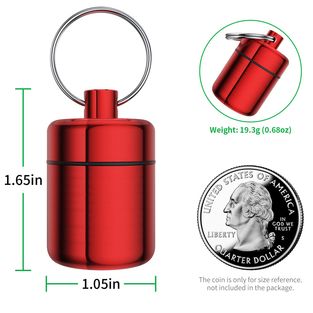 Ear Plug Carrying Case Keychain(2 Pack), Small Waterproof Metal Earplug Case Ear Plug Holder Container Great for