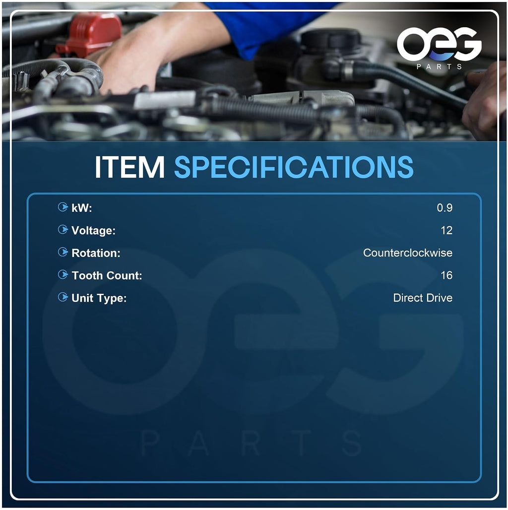 OEG Parts 16T Starter Fits Briggs and Stratton 11HP-18HP 393499 497401