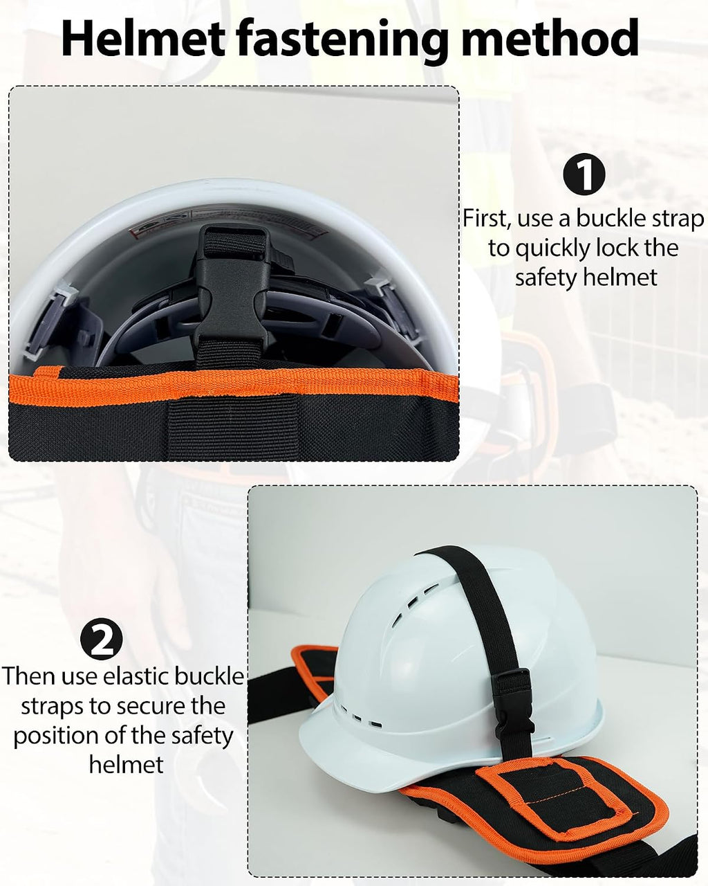 Hard Hat Holder for Truck, All-in-One PPE Organizer with Vest Pouch, Safety Glasses Clips,Earplug Pocket and Tape