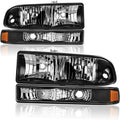 Headlights Assembly for 1998-2004 Chevy S10 Pickup, 1998-2005 Chevy Blazer