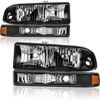 Headlights Assembly for 1998-2004 Chevy S10 Pickup, 1998-2005 Chevy Blazer