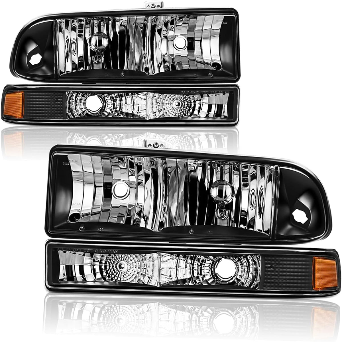 Headlights Assembly for 1998-2004 Chevy S10 Pickup, 1998-2005 Chevy Blazer