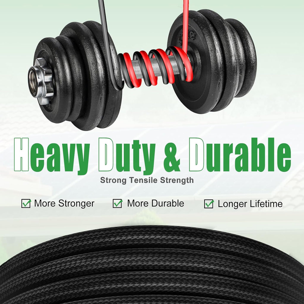 Twin Wire 30 Feet Solar Extension Cable 10AWG with -IP67- Female and Male Connector, Bonus Four Pairs of Free