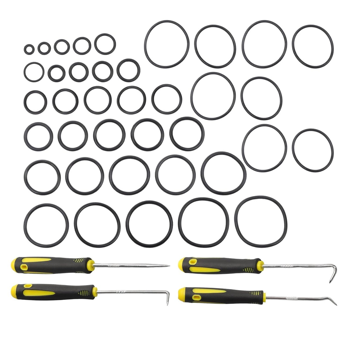 findmall 1008 Pcs SAE O-Ring Kit with 4 Removal Tools 32 AS568 Sizes