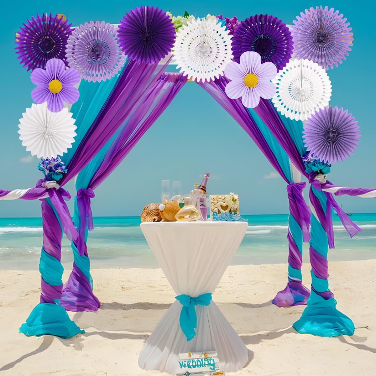 Paper Fans Party Decorations Paper Flowers Decorations for Wall Classroom Floral Backdrop Baby Shower Birthday Party