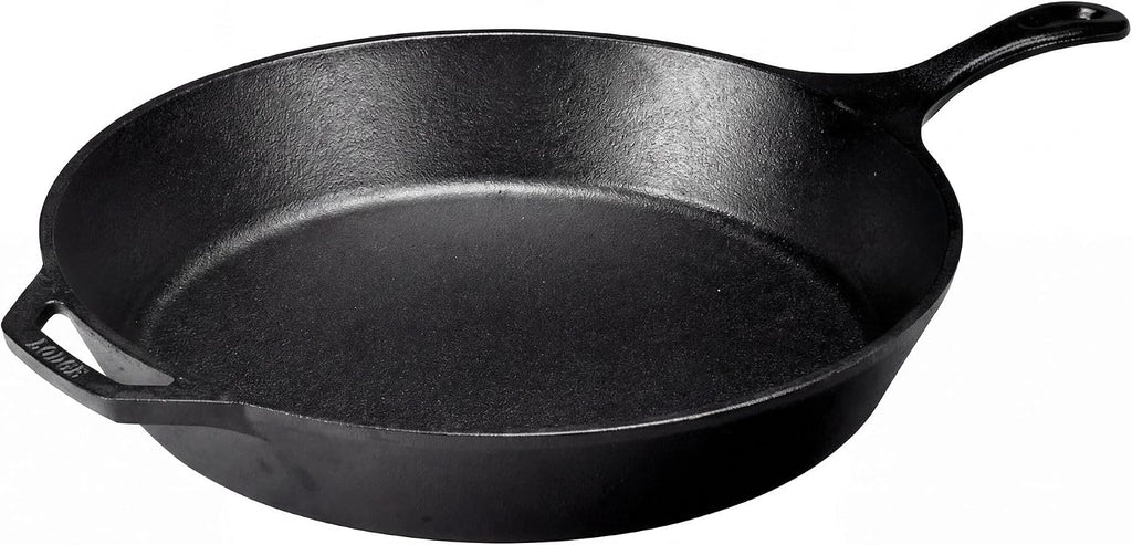 Pre-Seasoned Cast Iron Skillet, Easy-Grip Handle, 15 Inches