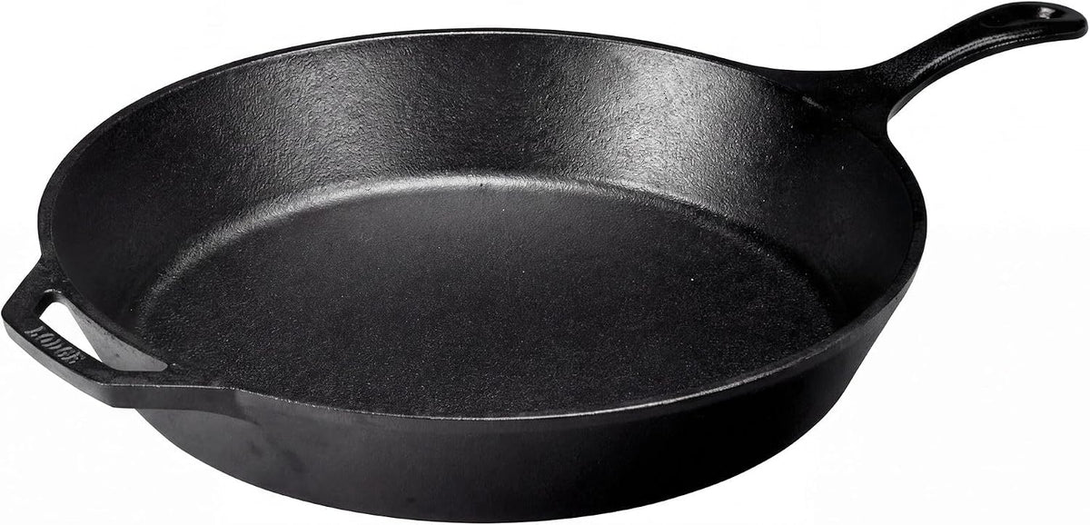 Pre-Seasoned Cast Iron Skillet, Easy-Grip Handle, 15 Inches