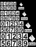 3,4,6,8 Inch Number Stencils,40Pcs Plastic Reusable Washable Curb Stencils | for Address Painting,0-9 Large Number