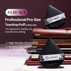 Triangle Powder Puffs 3 Pcs, Velour Makeup Puffs for Foundation
