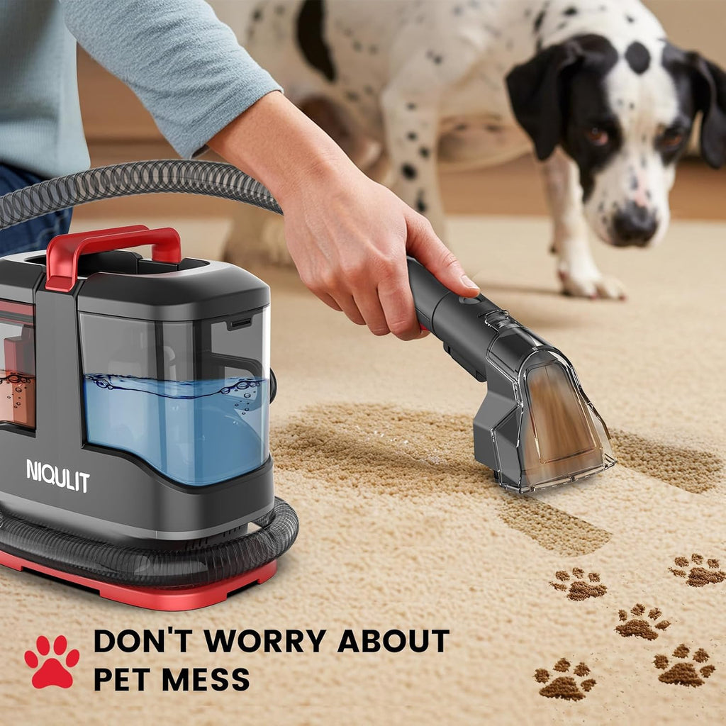 Portable Spot Cleaner Machine for Carpet & Upholstery,15 Kpa Strong Suction Furniture Cleaner Machine for Pet Stain
