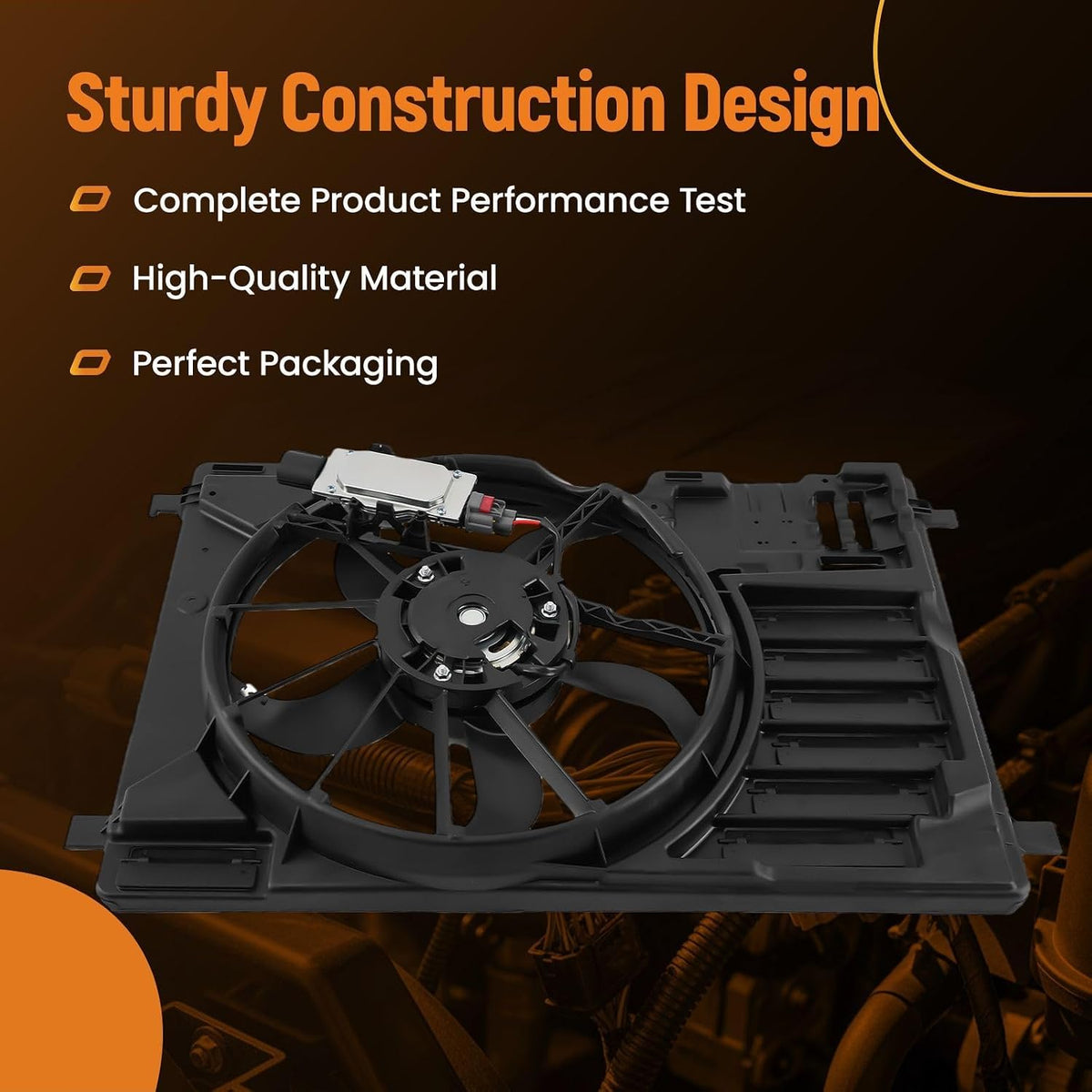 maXpeedingrods Radiator Cooling Fan with Shroud Assembly for Ford Escape 2013-2016 Transit Connect 2014-2022, CV6Z8C607Q CV6Z8C607A FO3115195