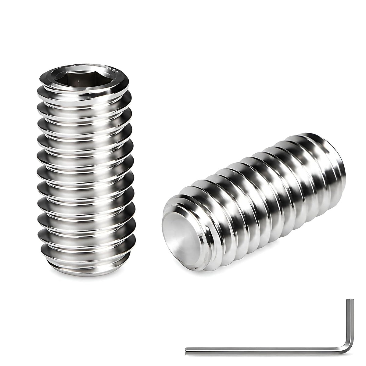 10Pcs 3/8-16 x 3/4" Set Screws, Hex Socket Grub Screws with Cup Point