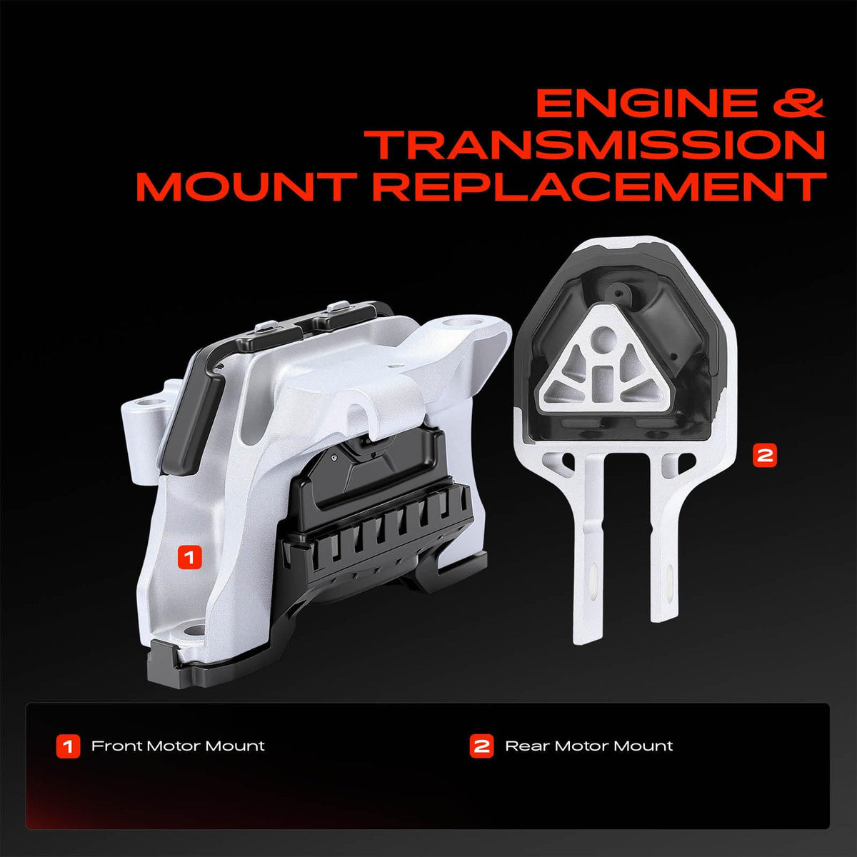 A-Premium Set of 2 Engine Motor Mount Kit Compatible with Dodge