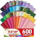 600 Sheets Tissue Paper Bulk, 36 Colored Tissue Paper for Crafts