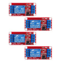 4pcs DC 5V Relay Module - 1 Channel Relay Switch Board with Optocoupler Isolation, High or Low Level Trigger
