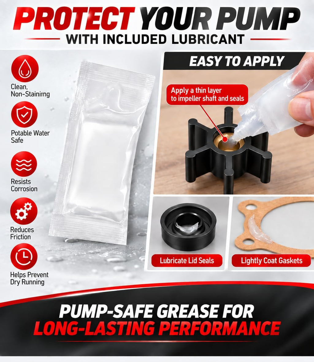 IKWP-0106 Impeller Repair Kit for 1/10 HP & 12V/115V Utility Pumps